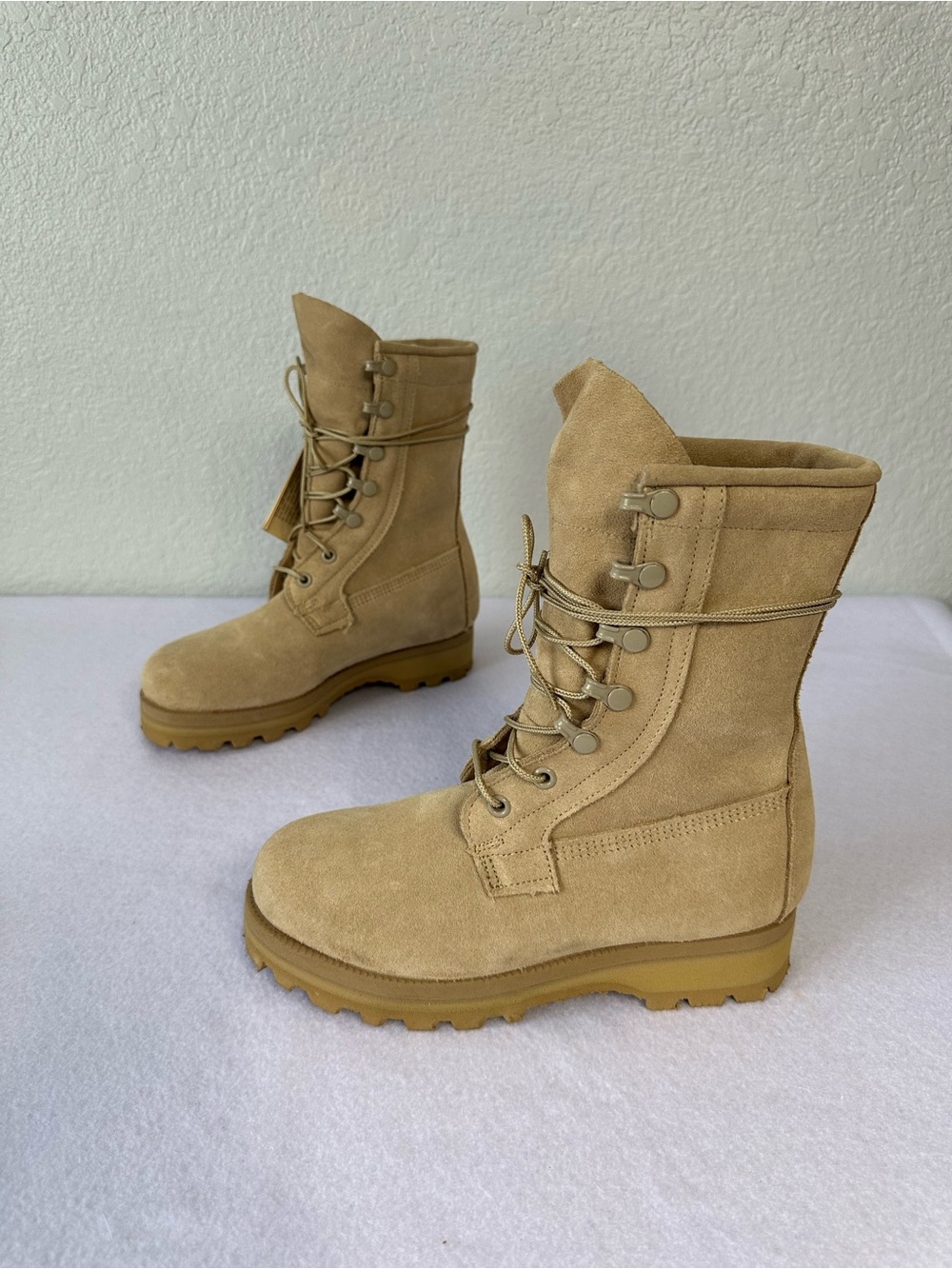 Genuine Wellco Military Boots 3W Kids Youth 3 Wide Womens 5W Suede GoreTex New